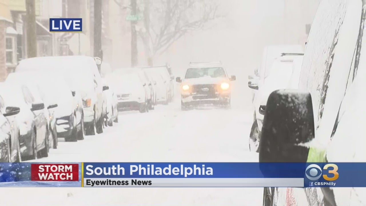 South Philadelphia Seeing SnowCovered Roads, Blustery Conditions As