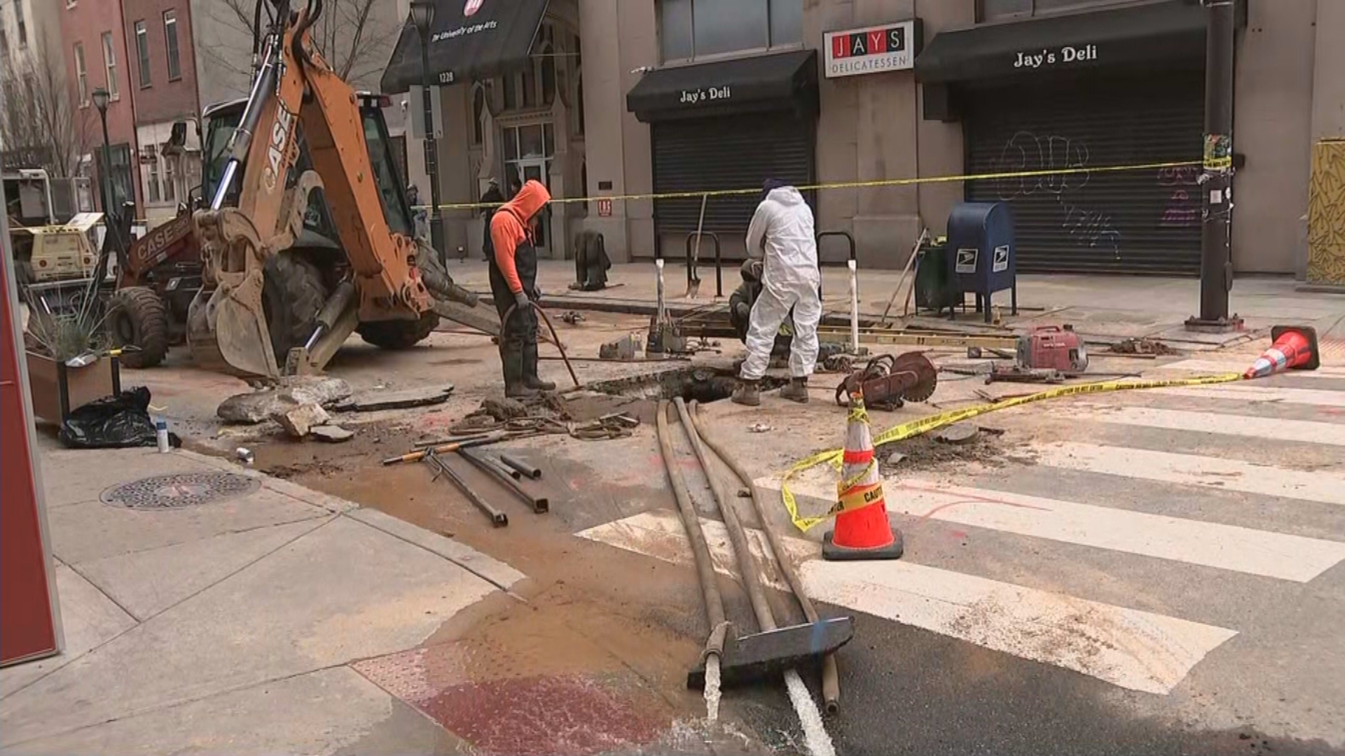 Crews Restore Service After Water Main Break In Center City Affected Homes, Businesses