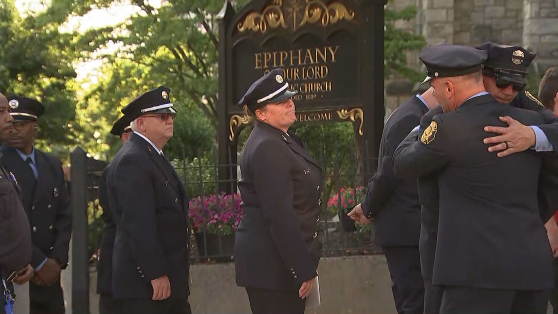 First Responders, Family, Friends Attend Viewing For Fallen Firefighter Lt. Sean Williamson In South Philadelphia