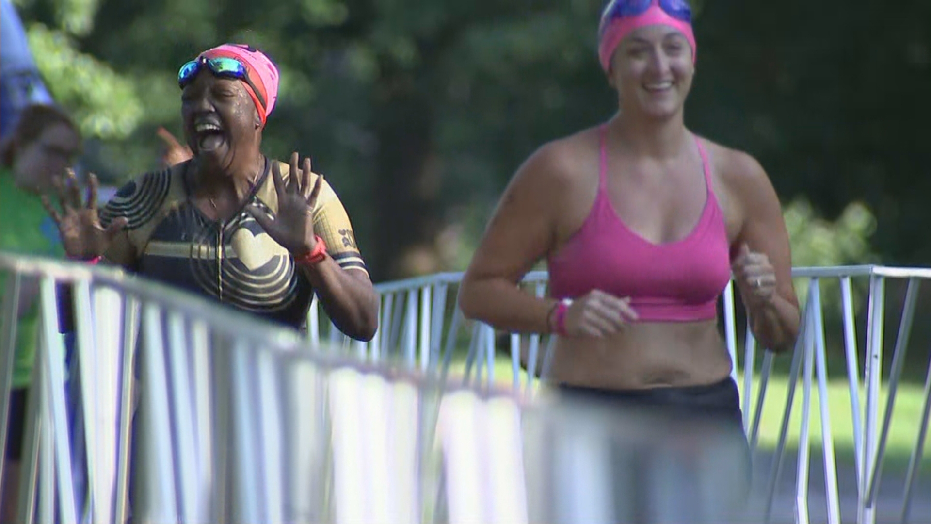 1,300 Athletes Participate In Women's Philadelphia Triathlon And 5K In Fairmount Park