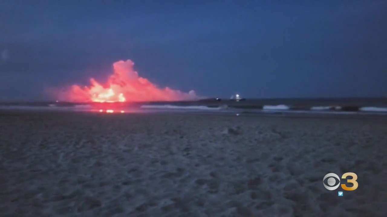 Shell Explodes On Ocean Barge Ending Sea Isle City's Fireworks Show
