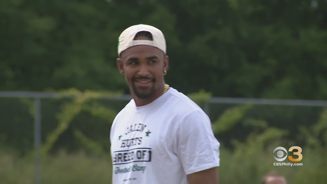 Eagles' QB Jalen Hurts Hosts Football Camp For Kids At Cheltenham High School