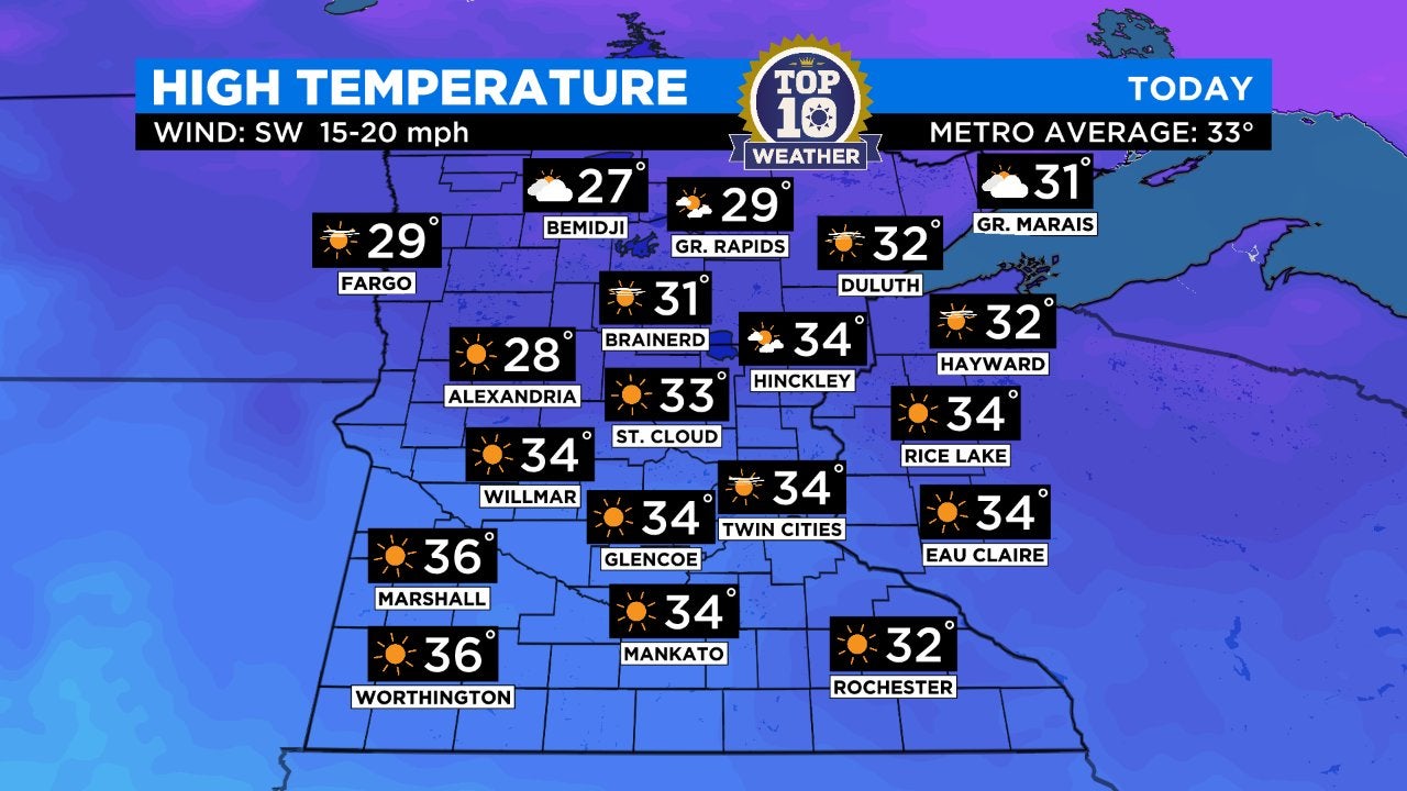 Minnesota Weather: Saturday's #Top10WxDay To Be Followed By Light Snow ...