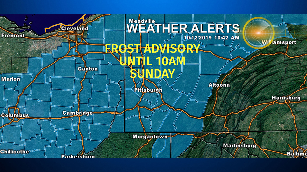 Pittsburgh Weather Frost Advisory Issued For Sunday Morning CBS