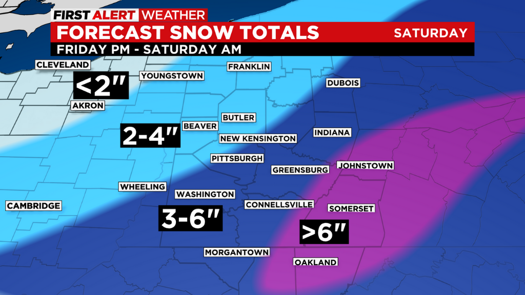 Pittsburgh Weather Winter Storm Watch Issued For Saturday, Snow Could