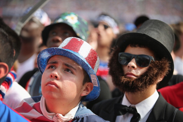 Fans gather at Soldier Field to watch USA take on Belgium (credit: Scott Olson/Getty Images)