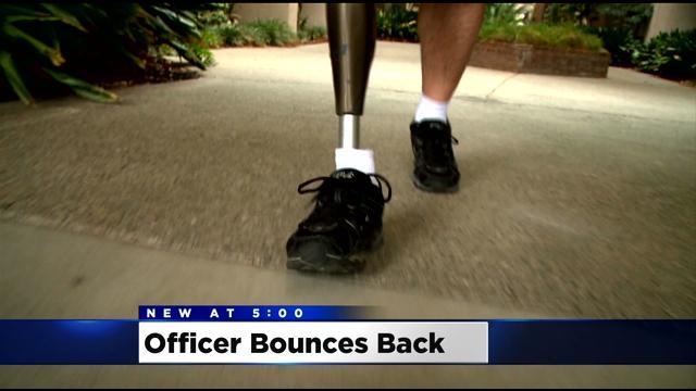 officer bounces back