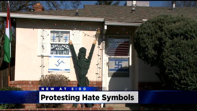 protesting hate symbols