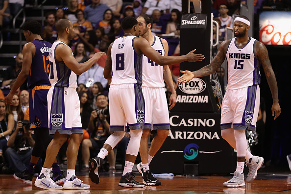 during the second half of the NBA game at Talking Stick Resort Arena on October 26, 2016 in Phoenix, Arizona. NOTE TO USER: User expressly acknowledges and agrees that, by downloading and or using this photograph, User is consenting to the terms and conditions of the Getty Images License Agreement.