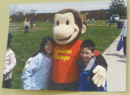 chris with curious george