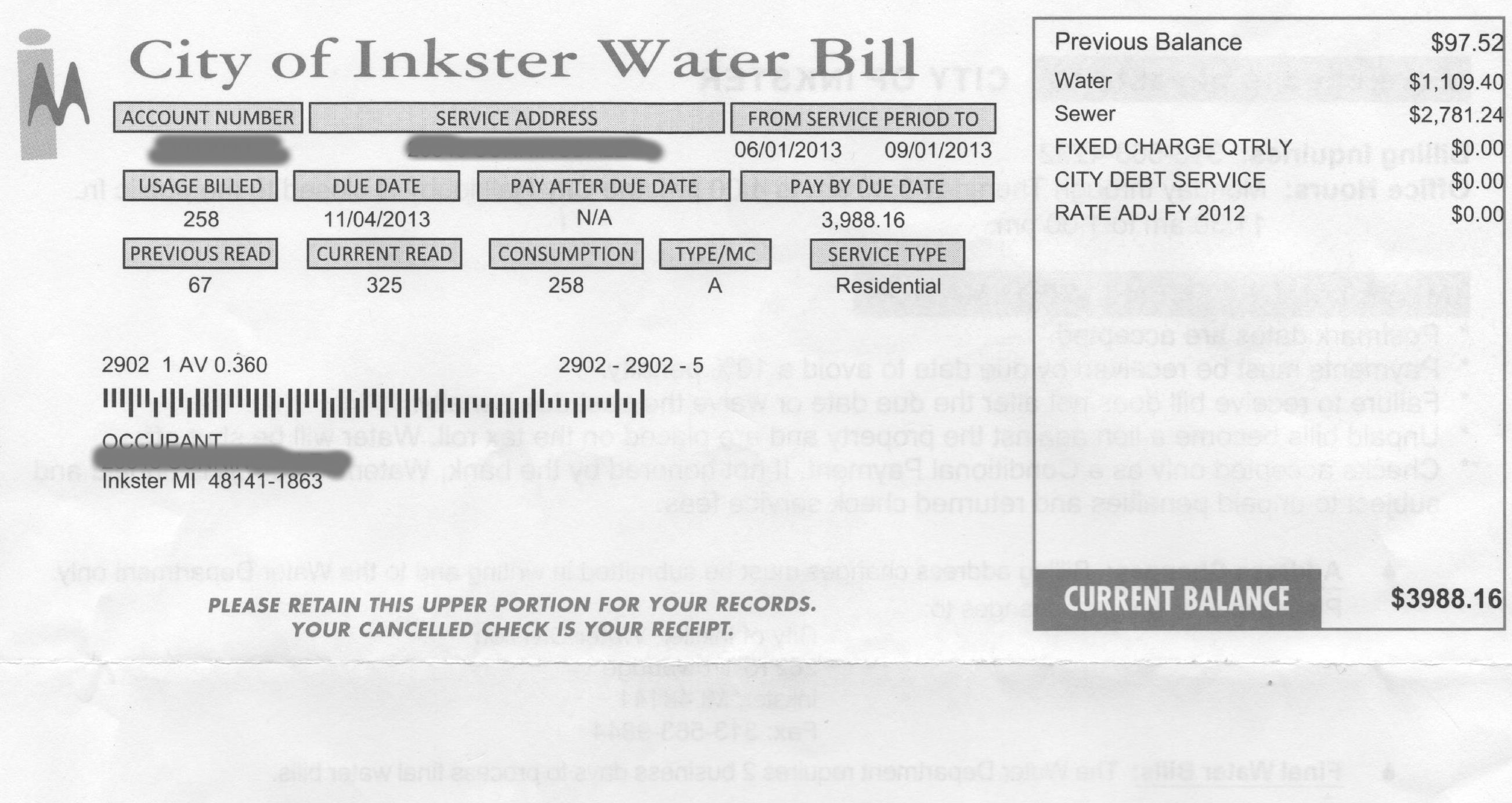 inkster water bill pay