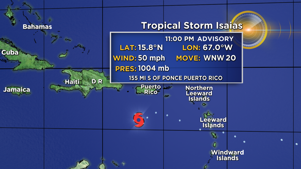 Tracking The Tropics Disturbance Becomes Tropical Storm Isaias Cbs Miami 1018