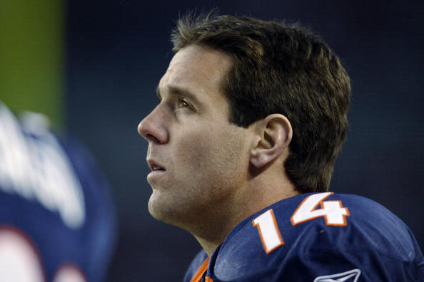 The Broncos drafted quarterback Brian Griese in 1998 and he played for the Broncos through the end of the 2002 season. (Photo by Brian Bahr/Getty Images)