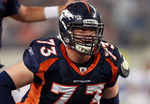 ARLINGTON, TX - AUGUST 11: Chris Kuper #73 of the Denver Broncos at Cowboys Stadium on August 11, 2011 in Arlington, Texas. (Photo by Ronald Martinez/Getty Images)