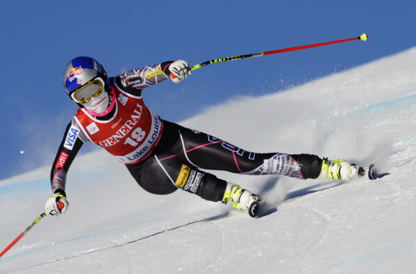 LAKE LOUISE, CANADA - DECEMBER 07: (FRANCE OUT) Lindsey Vonn of the USA competes during the Audi FIS Alpine Ski World Cup Women's Downhill on December 07, 2013 in Lake Louise, Canada. (Photo by Alain Grosclaude/Agence Zoom/Getty Images)
