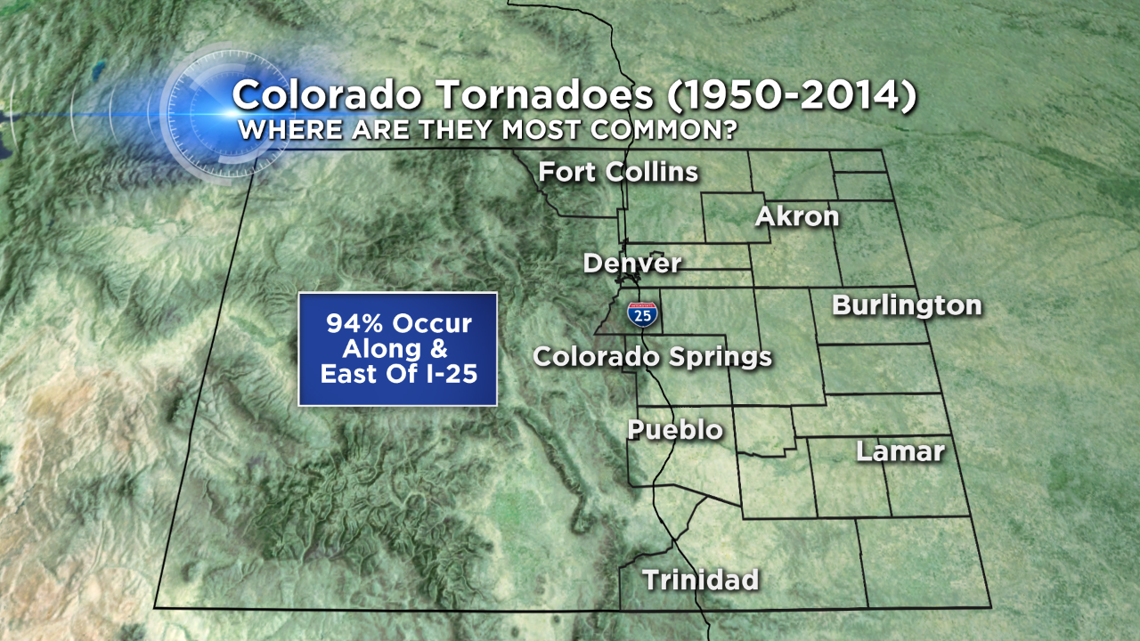 Colorado's 2 Most TornadoProne Counties Aren't Far From Denver CBS