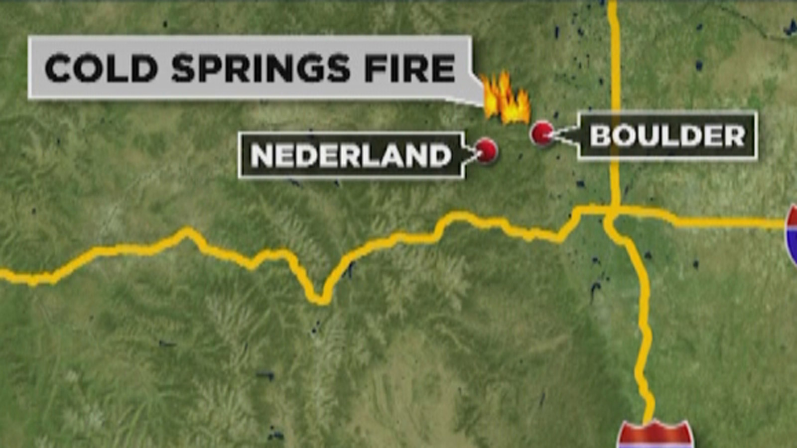 cold springs fire map