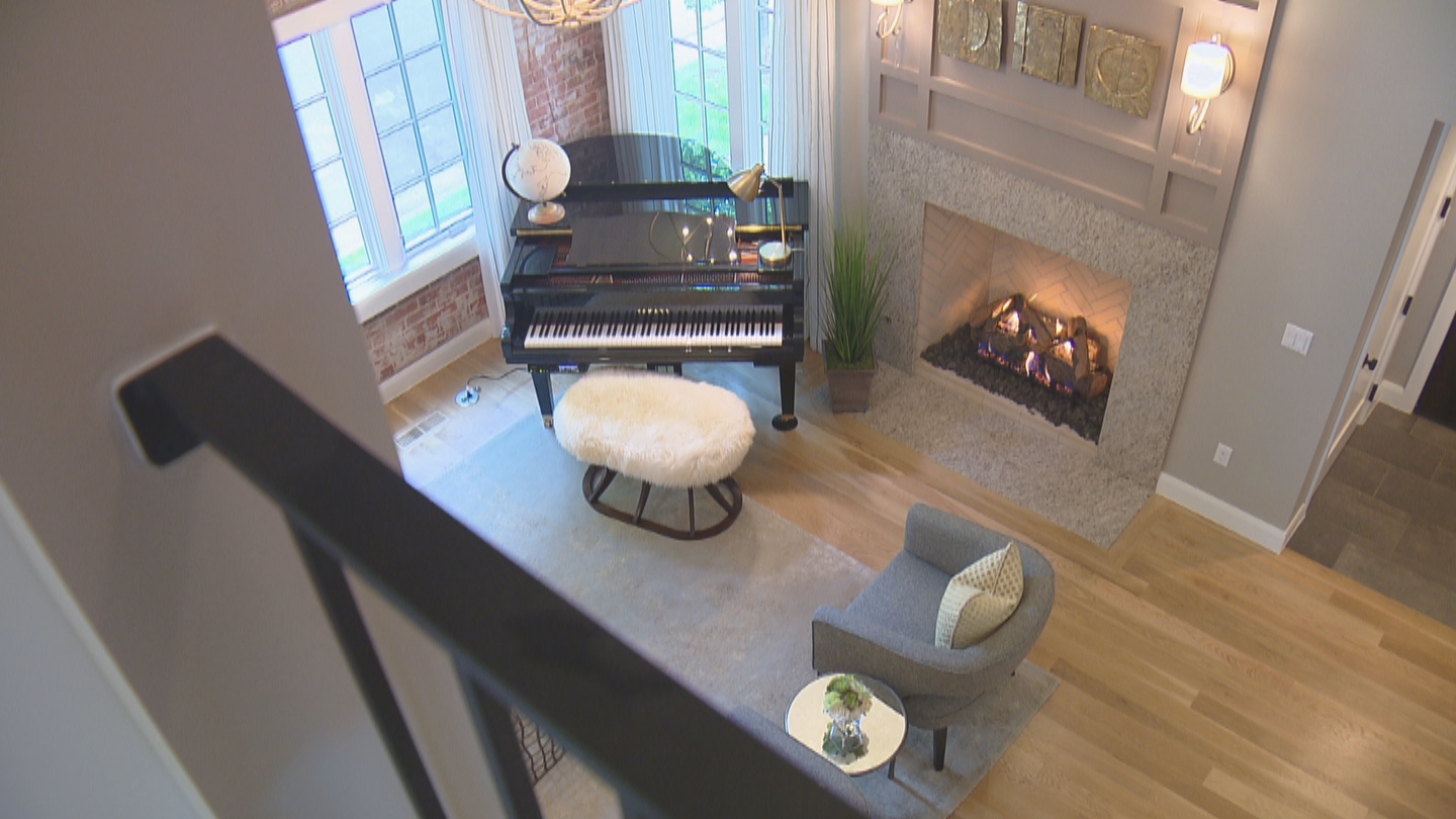 Loft view of the living room (Credit CBS)