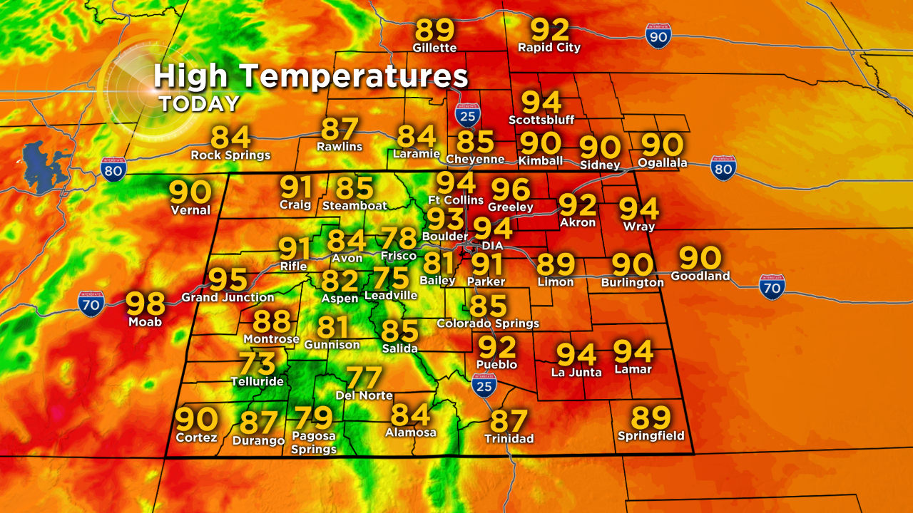 Denver Weather Limited Storms Again Today As Temperatures Soar CBS