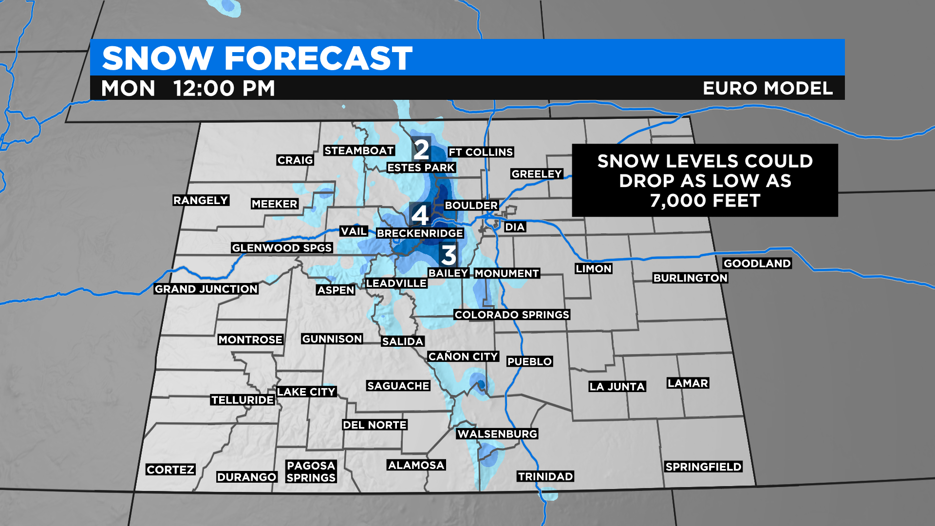 Denver Weather: 100% Chance For Rain With Some Snow In The Mountains ...