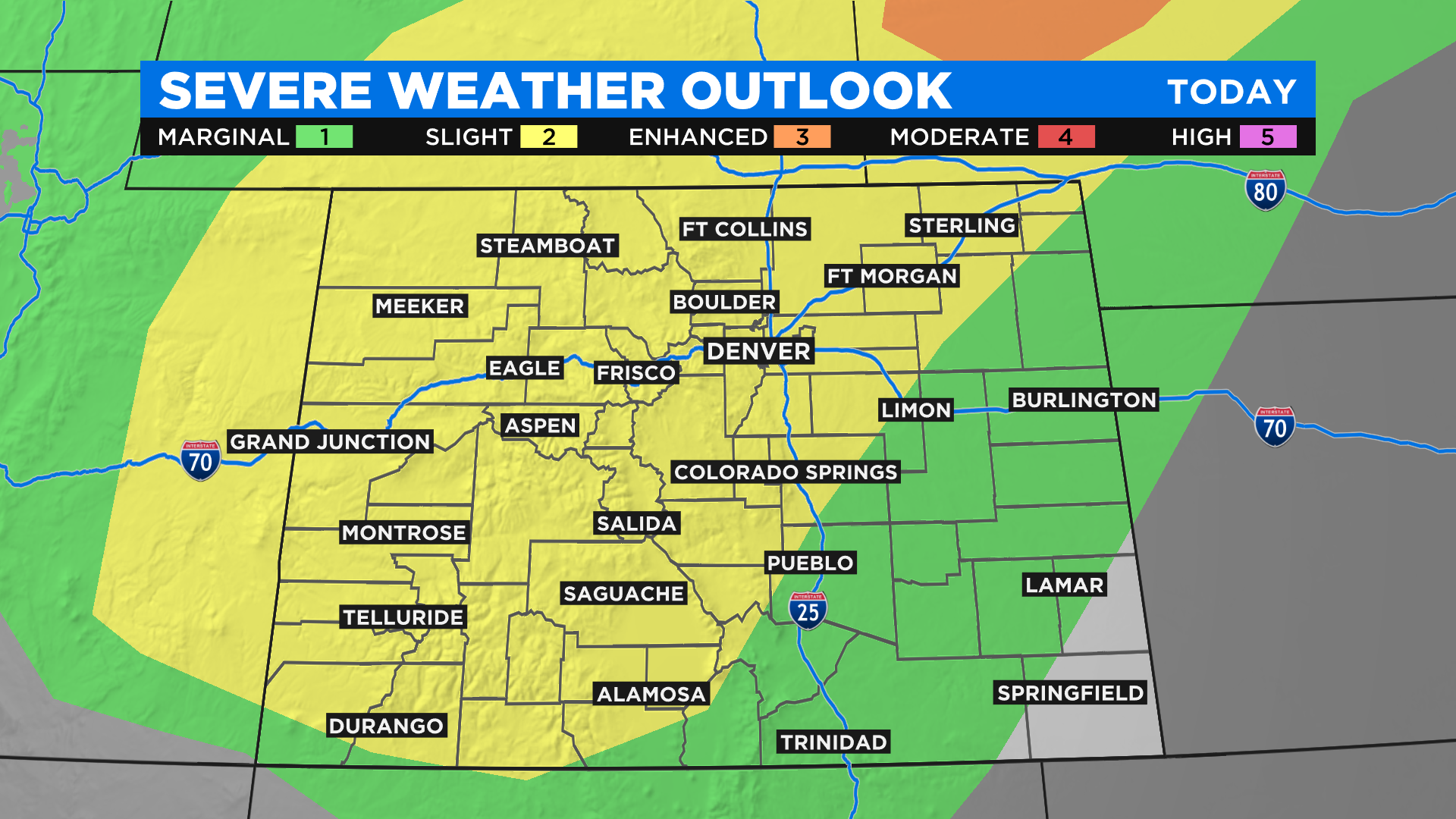 Colorado Weather Severe Storms With Large Hail, Damaging Wind Gusts