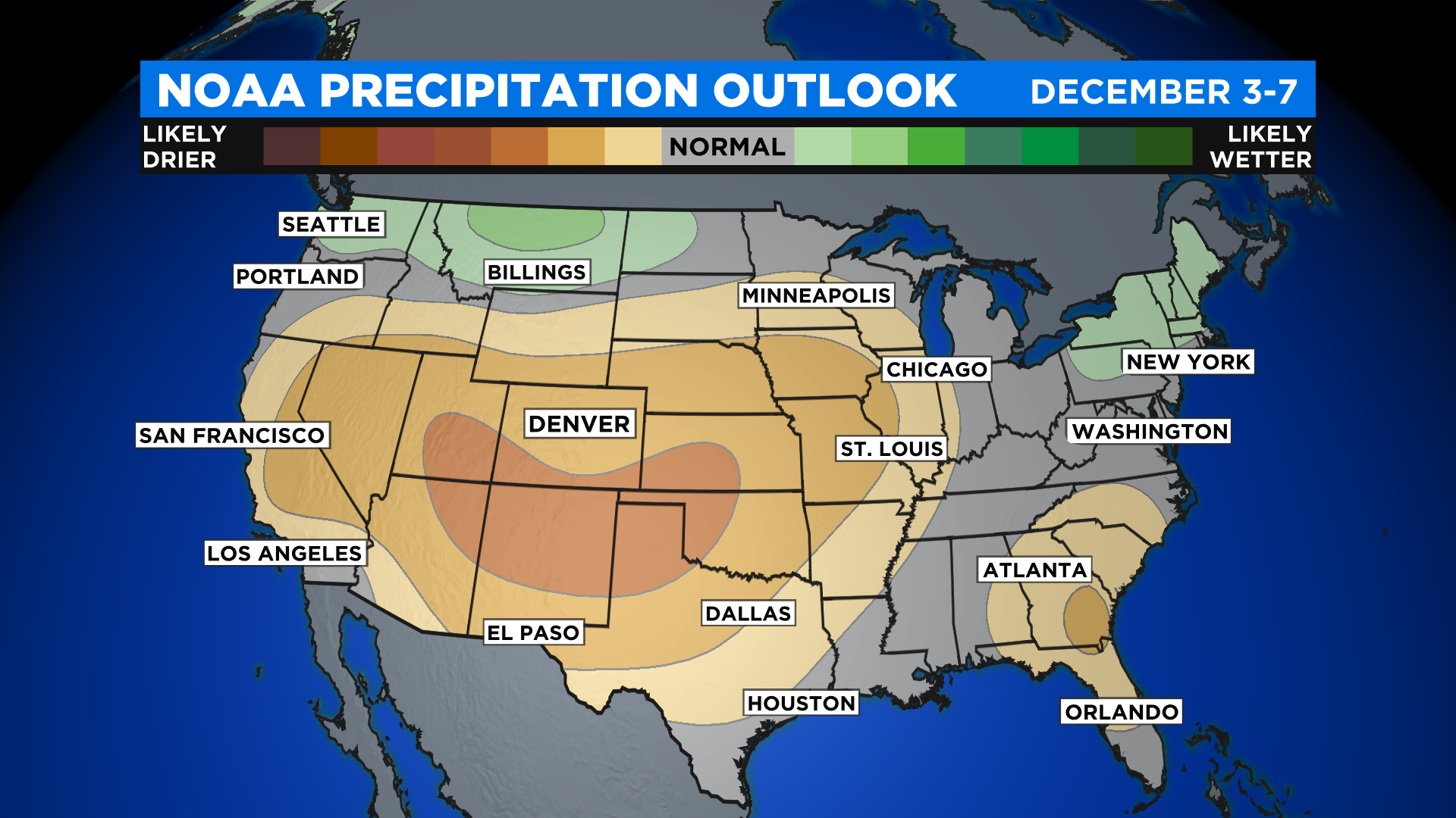 NOAA Outlook For Early December Keeps Colorado Warm And Dry - CBS Colorado