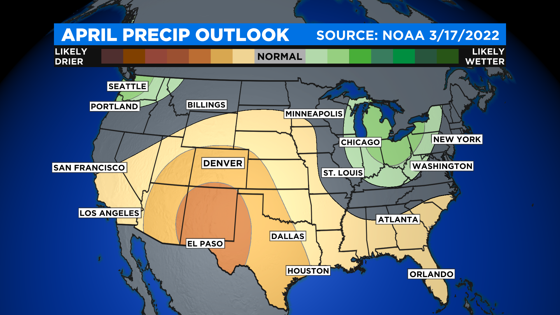 April Weather Outlook From NOAA Brings Some 'Iffy' News For Colorado's