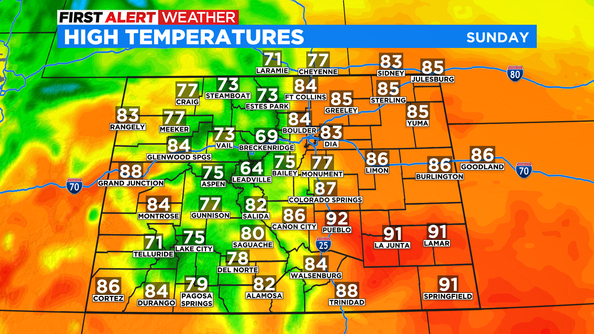 Denver Weather: Partly To Mostly Cloudy With A Few Gusty Storms Sunday ...