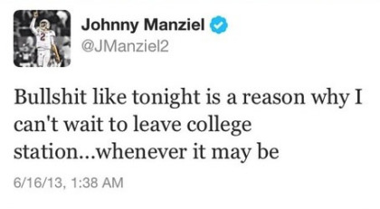 Johnny Manziel Tweet