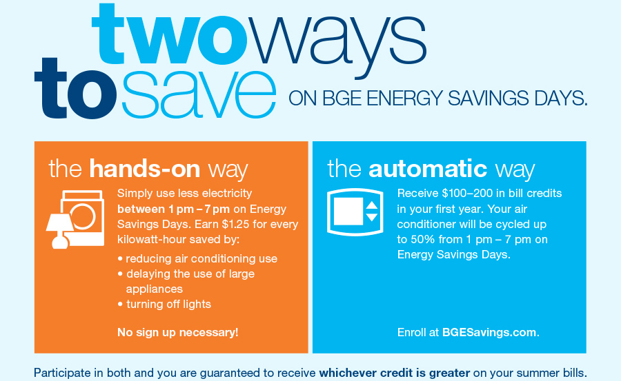 bge energysavingsday BGE Launches Energy Savings Day