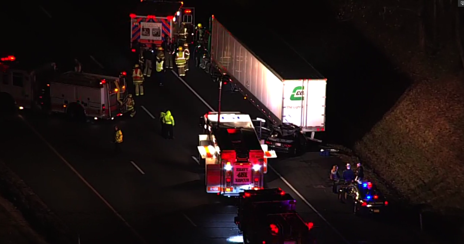 Crash Between Car, Tractor-Trailer Shuts Down NB I-95 In Harford County ...