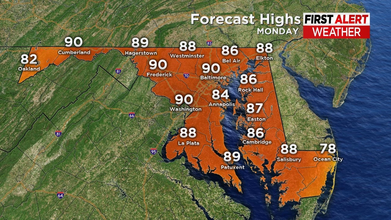 Maryland Weather: Humid Memorial Day With 90-Degree Heat - CBS Baltimore