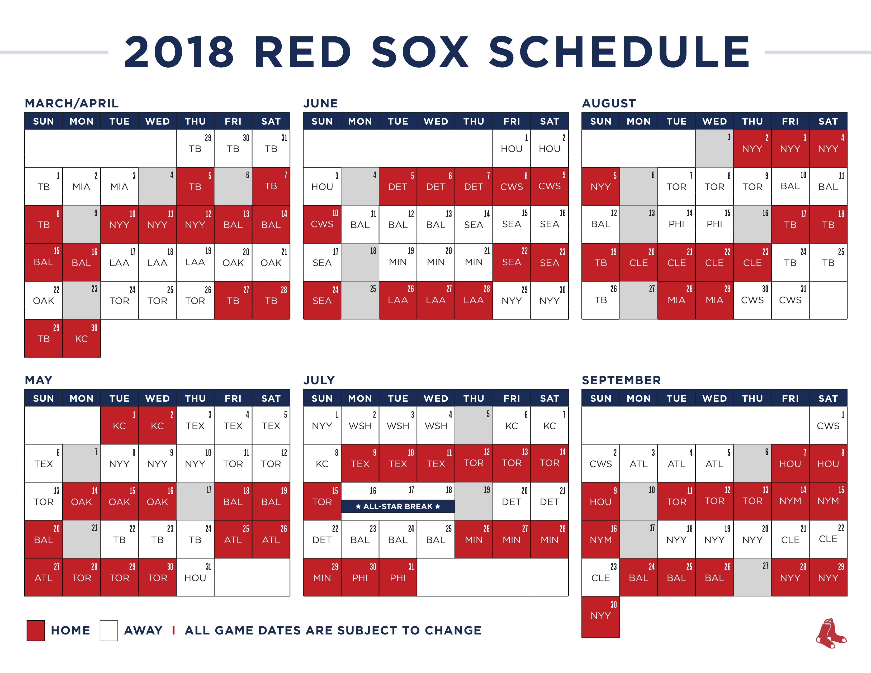 2018 World Series Schedule: Boston Red Sox TV, Radio